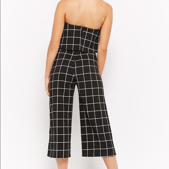 Forever21 Culotte Grid Print jumpsuit - Picture 5 of 5